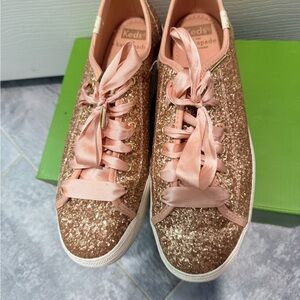Kate Spade Glitter Sneakers - Pink and Gold